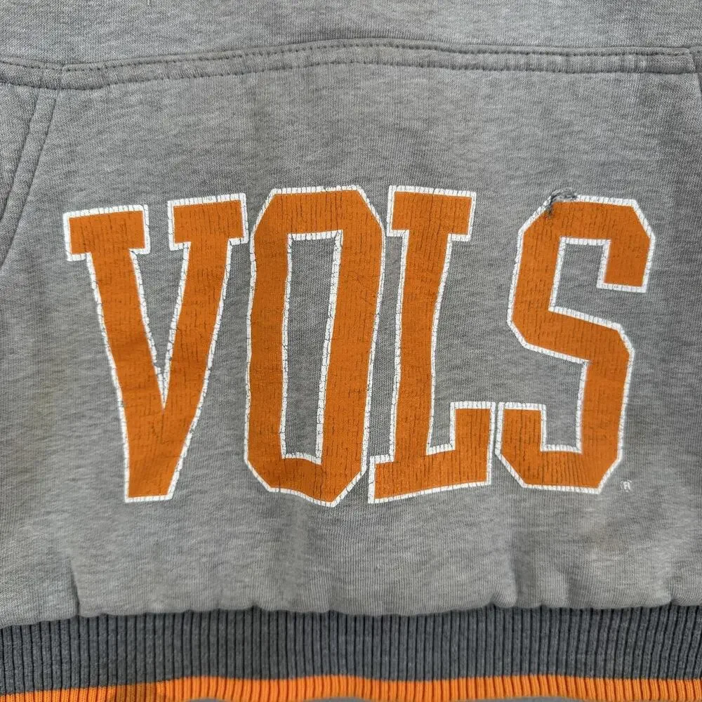 Vintage Adidas Tennessee Volunteers Jacket Mens XL Gray Orange Reversible NCAA